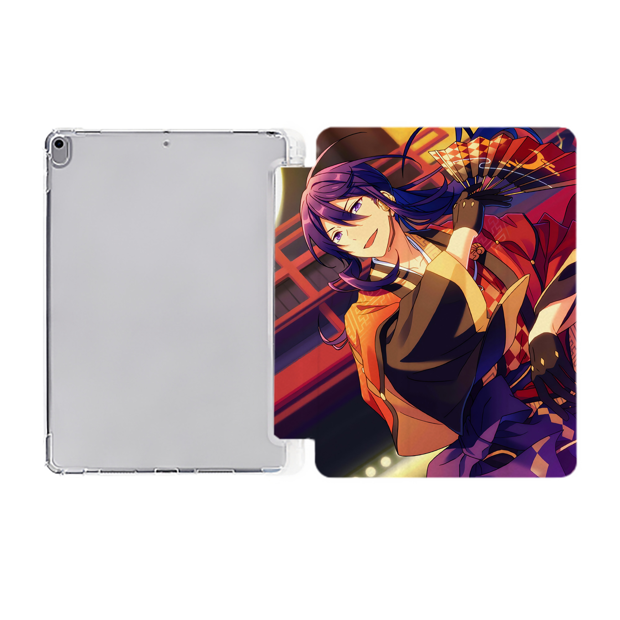 （画像用） あんさんぶるスターズ! Ensemble Stars IPad ケース ペン収納付き 三つ折りスタンド PUレザー×シリコン 対応機種9.5/10.5/10.9インチ